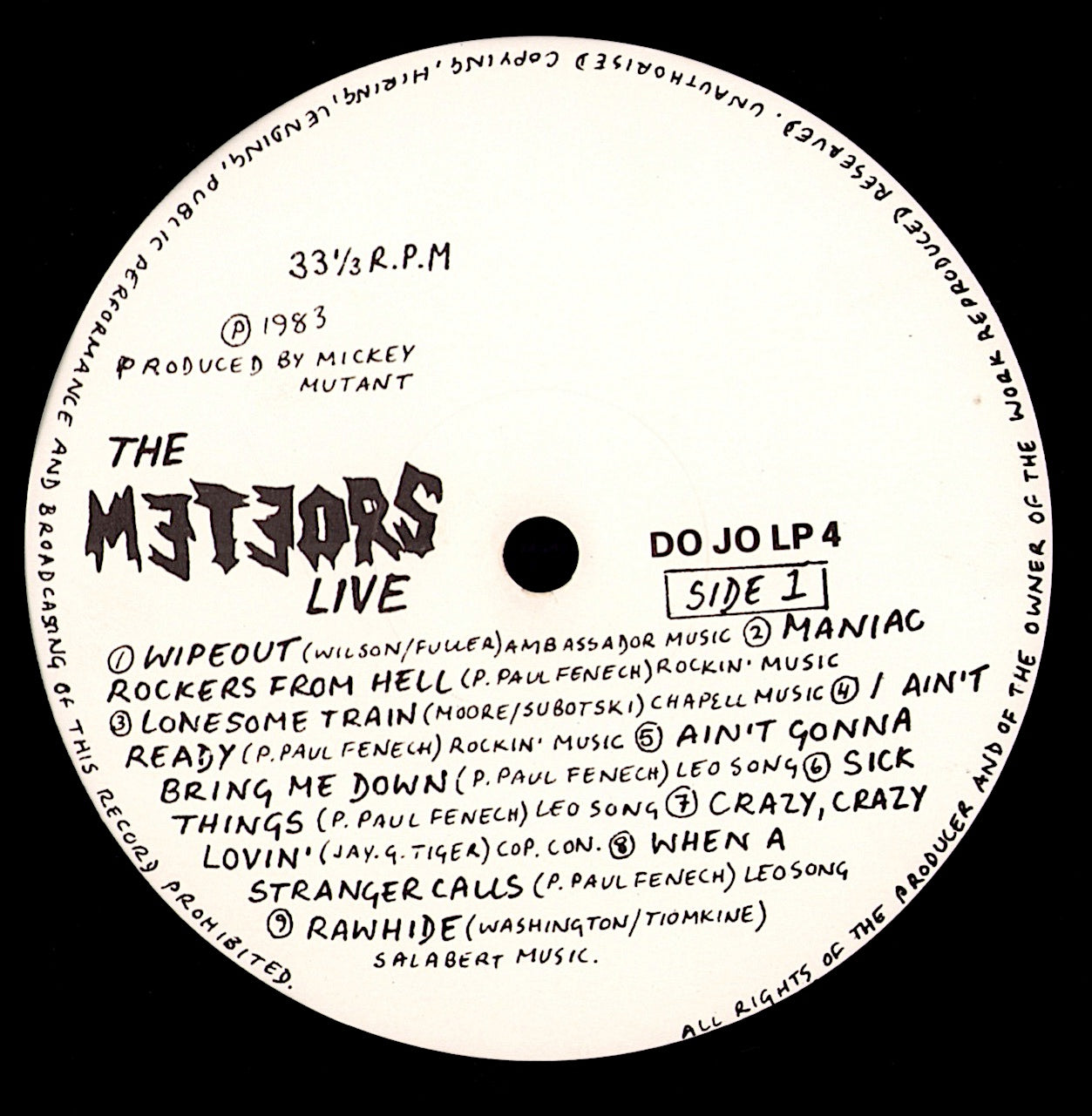 The Meteors - Monkey's Breath Vinyl LP Kopie Kopie Kopie