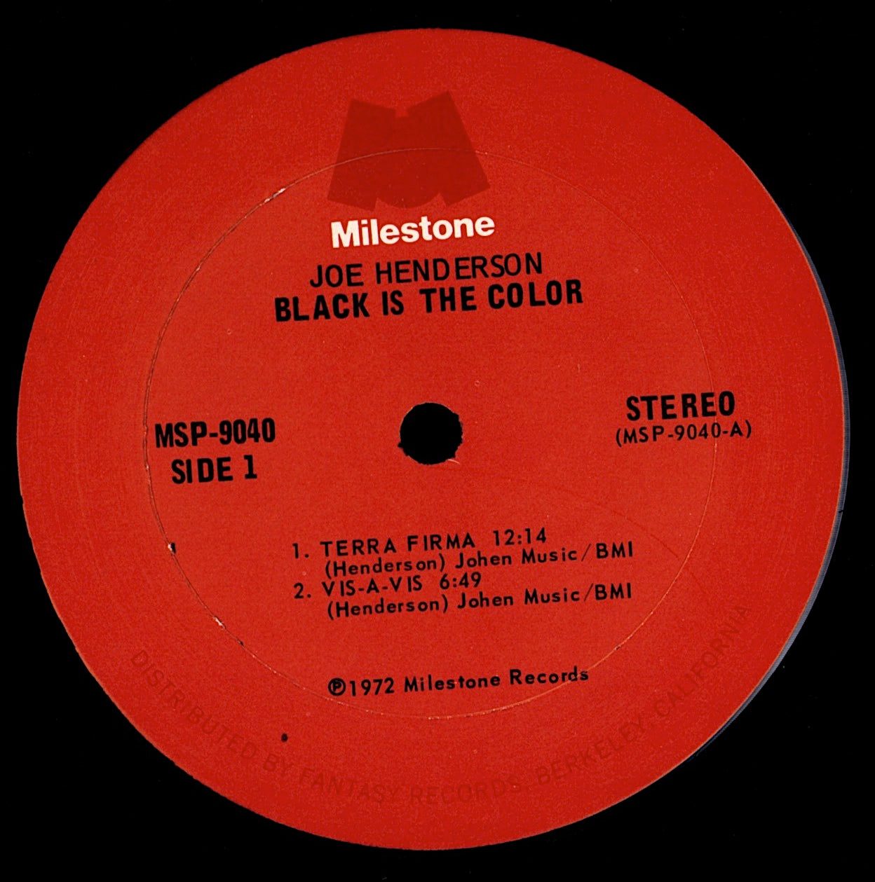 Joe Henderson – Black Is The Color Vinyl LP