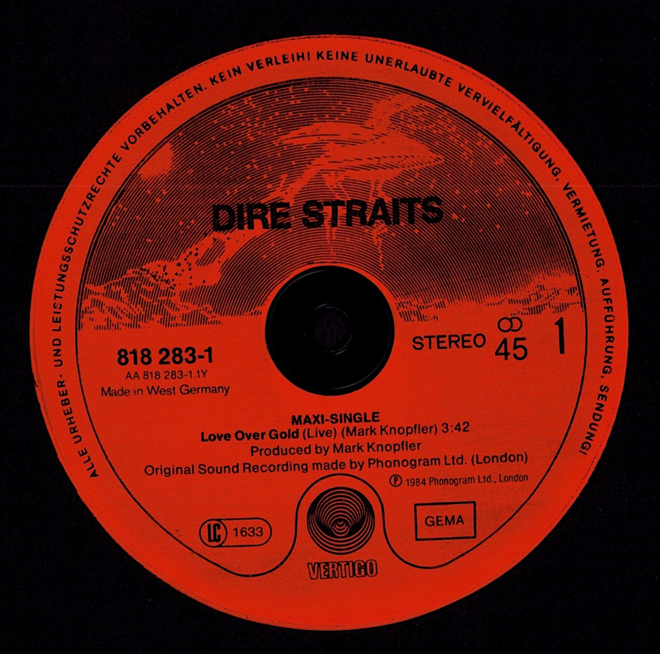 Dire Straits – Live - Love Over Gold / Solid Rock Vinyl 12" Maxi-Single