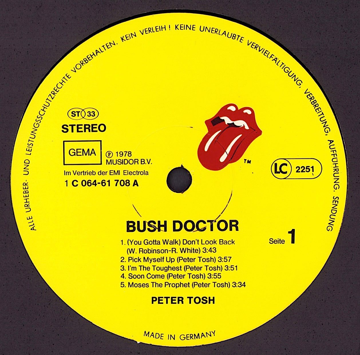 Peter Tosh ‎- Bush Doctor