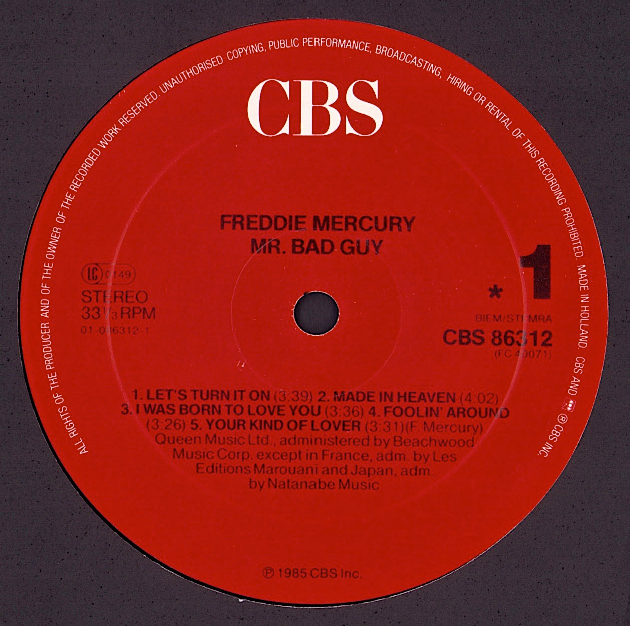 Freddie Mercury - Mr. Bad Guy Vinyl LP