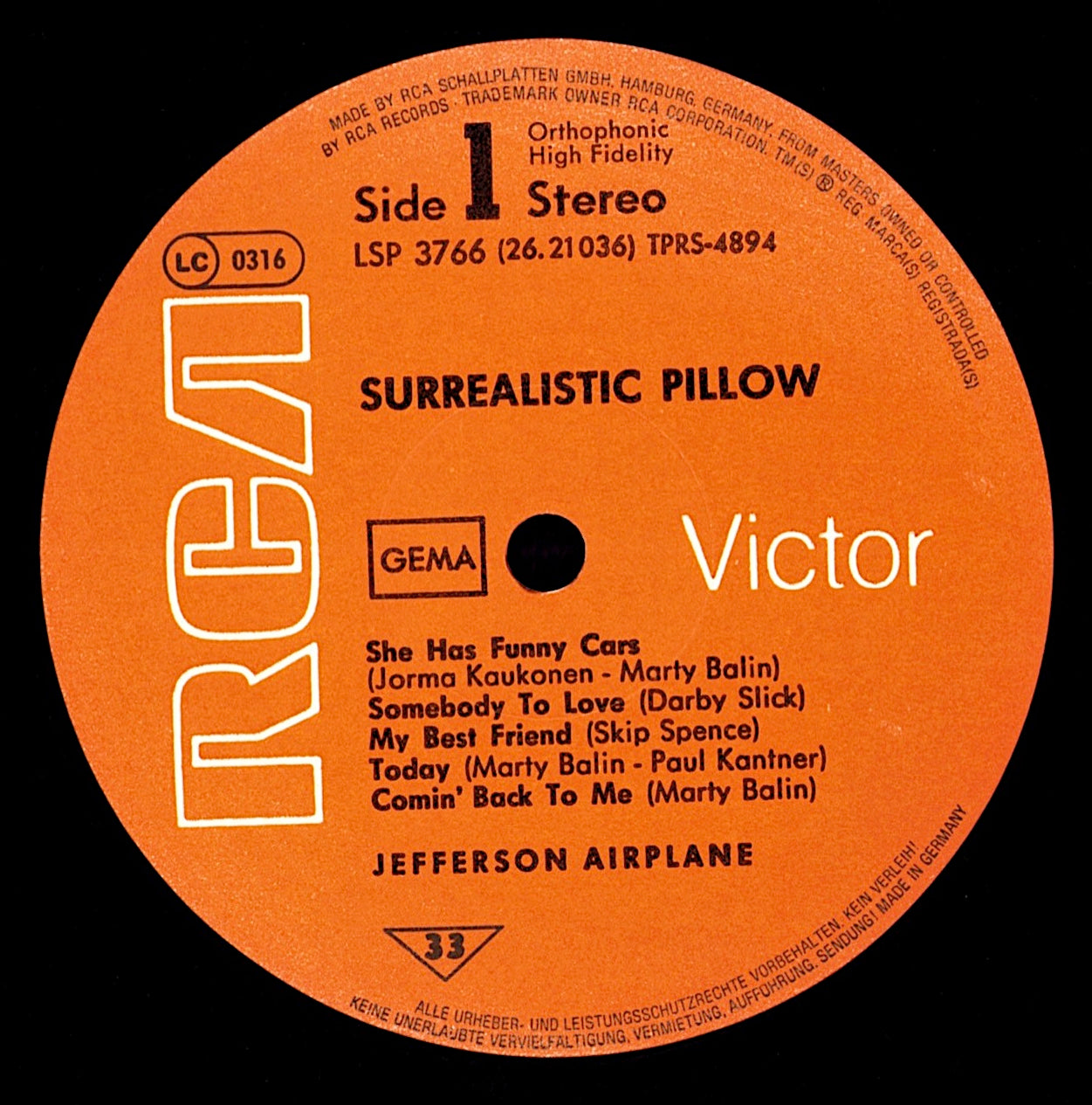 Jefferson Airplane – Surrealistic Pillow Vinyl LP | DE Reissue