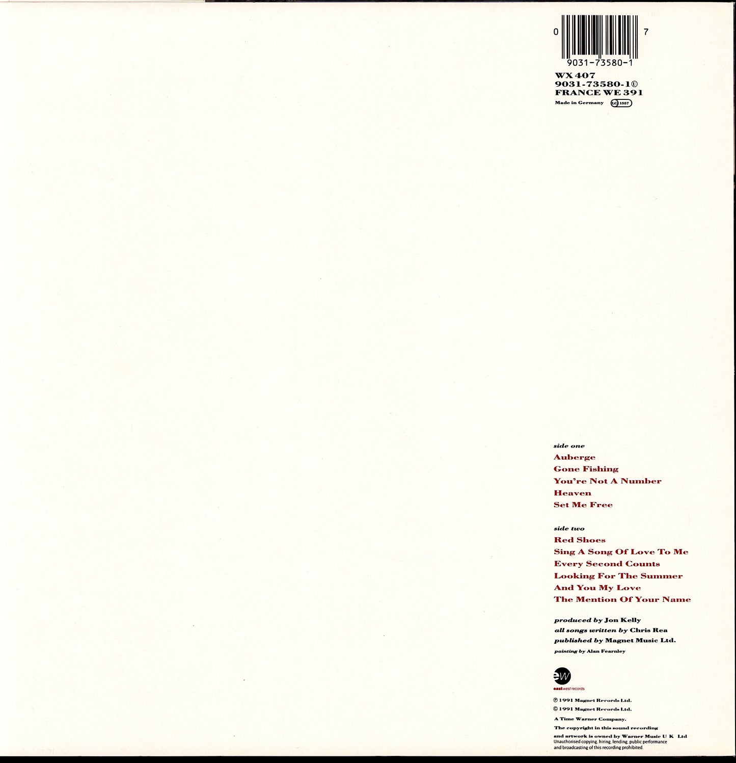 Chris Rea - Auberge Vinyl LP