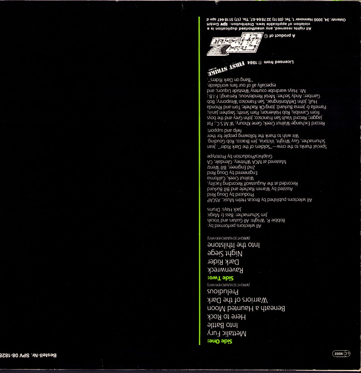 Wolf - Edge Of The World Vinyl LP | US, CA & EU Original | 1984 Kopie Kopie Kopie Kopie
