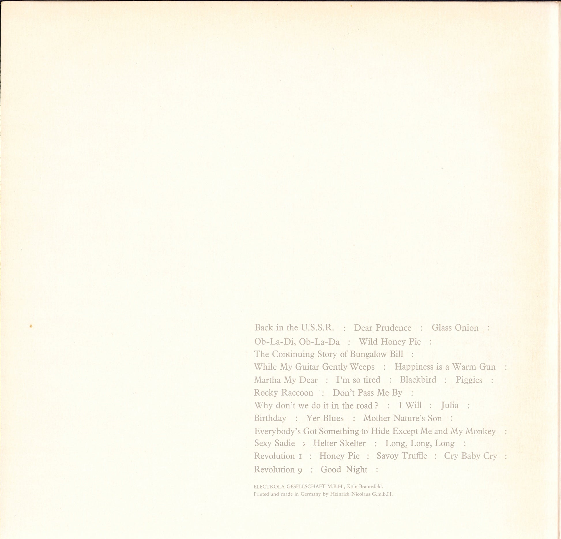 The Beatles ‎- The Beatles - THE WHITE ALBUM Vinyl 2LP