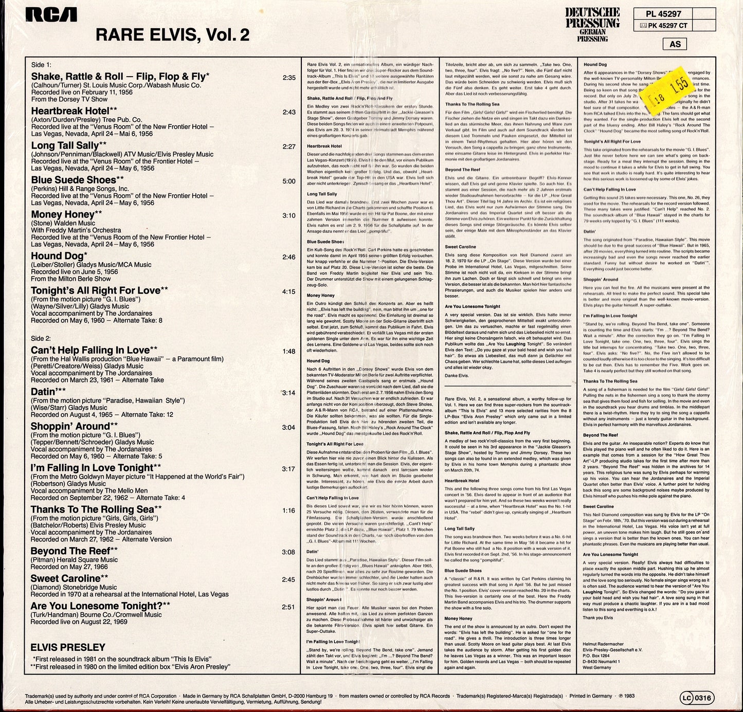 Elvis Presley - Kissin' Cousins Vinyl LP | DE Reissue | RCA Victor Kopie Kopie Kopie Kopie Kopie Kopie Kopie Kopie
