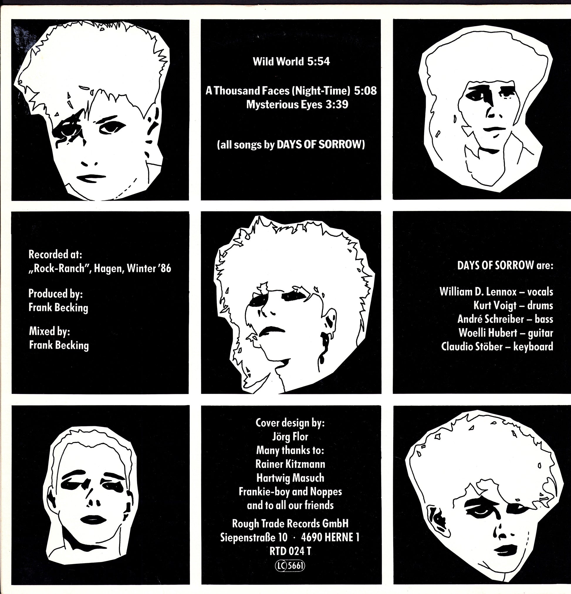 Days Of Sorrow – A Thousand Faces Vinyl 12"