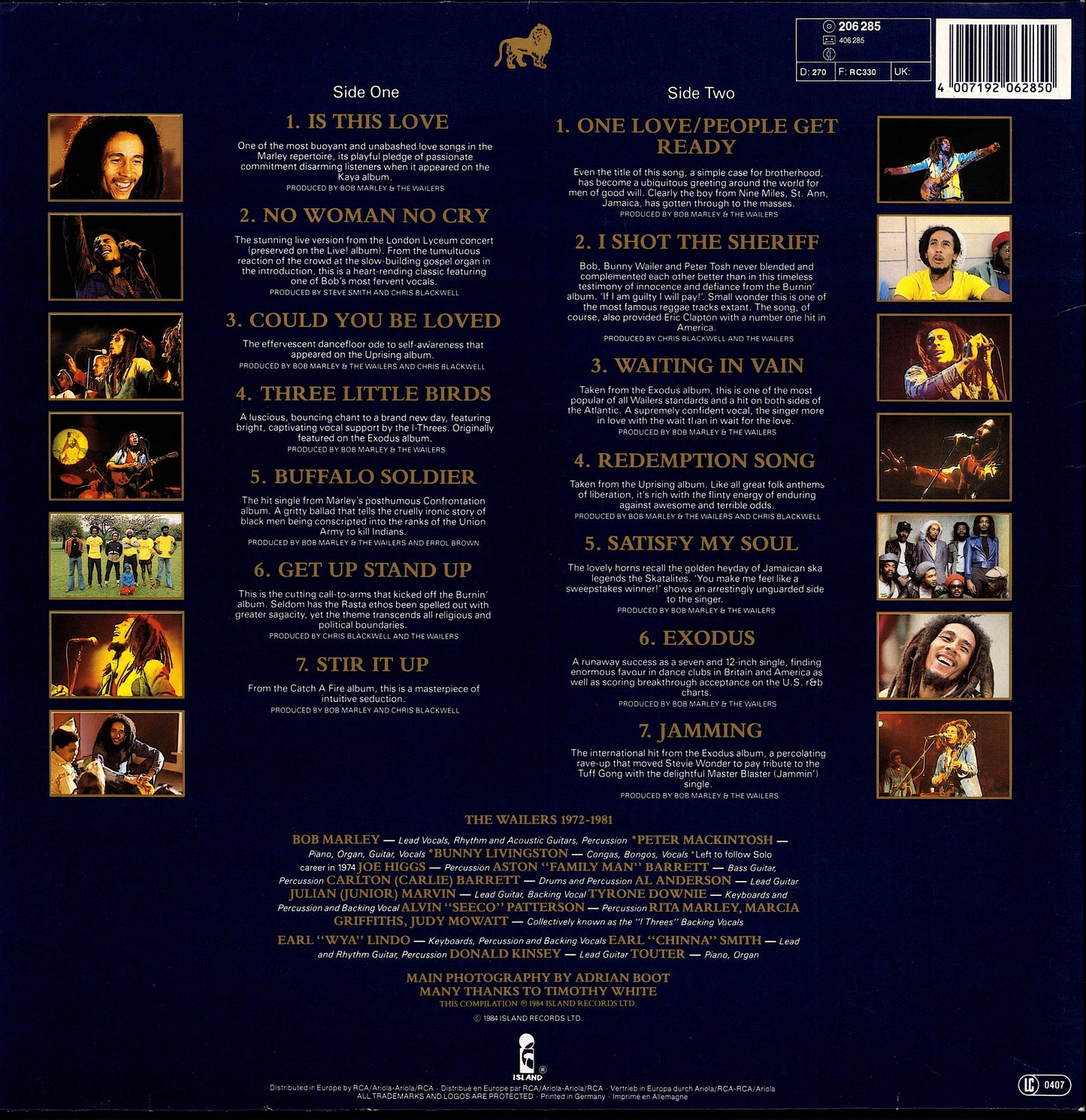 Bob Marley & The Wailers - Legend: The Best Of Bob Marley And The Wailers Vinyl LP | DE Reissue | 1987 Kopie
