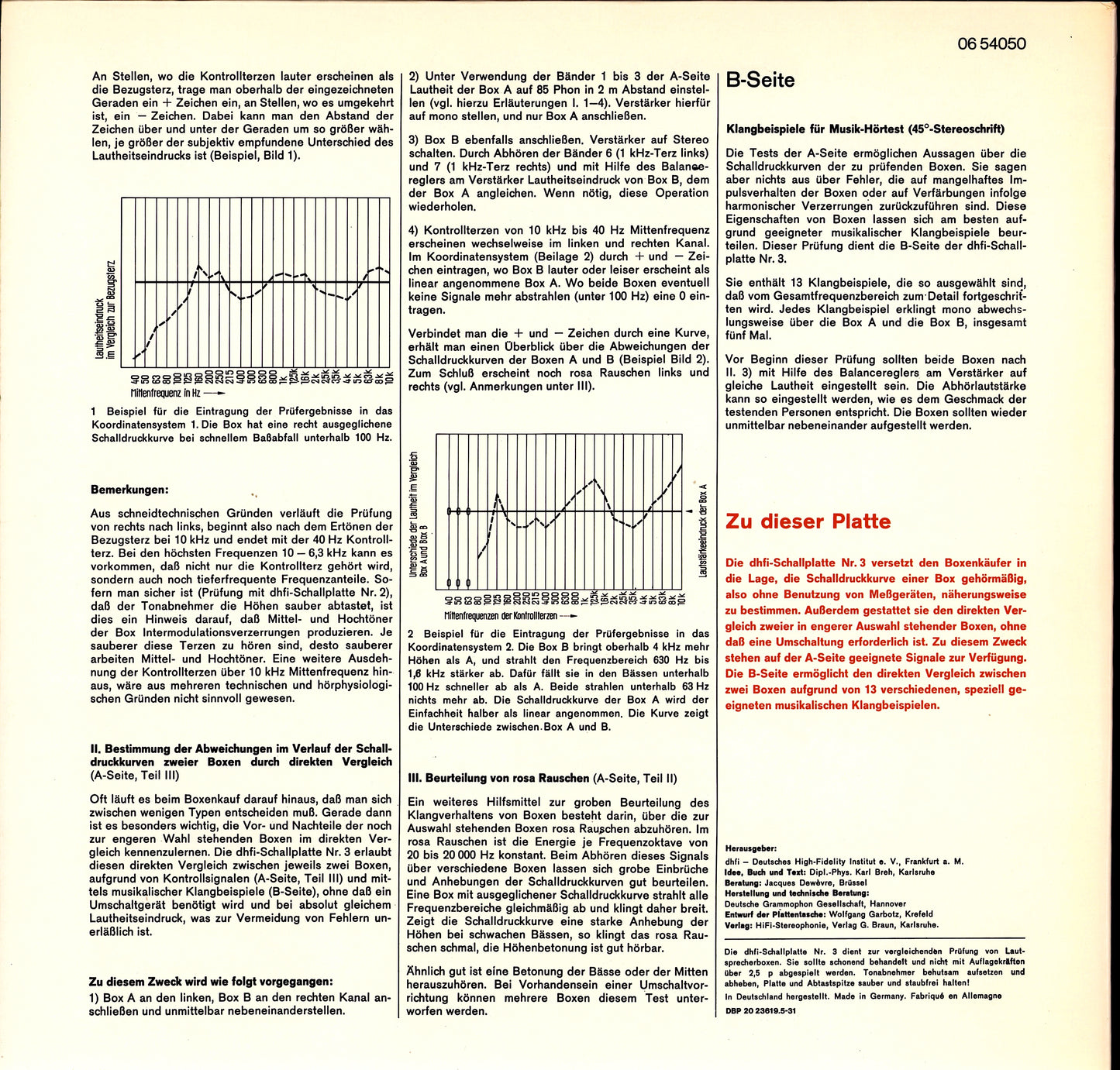 Lautsprecher Test - Die dhfi Schallplatte Nr. 3 Vinyl LP | DE | Gatefold