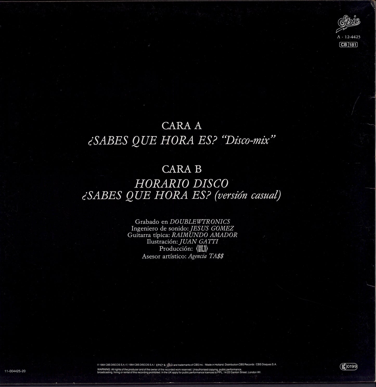 Vicio Latino - ¿Sabes Que Hora Es? (Vinyl 12")
