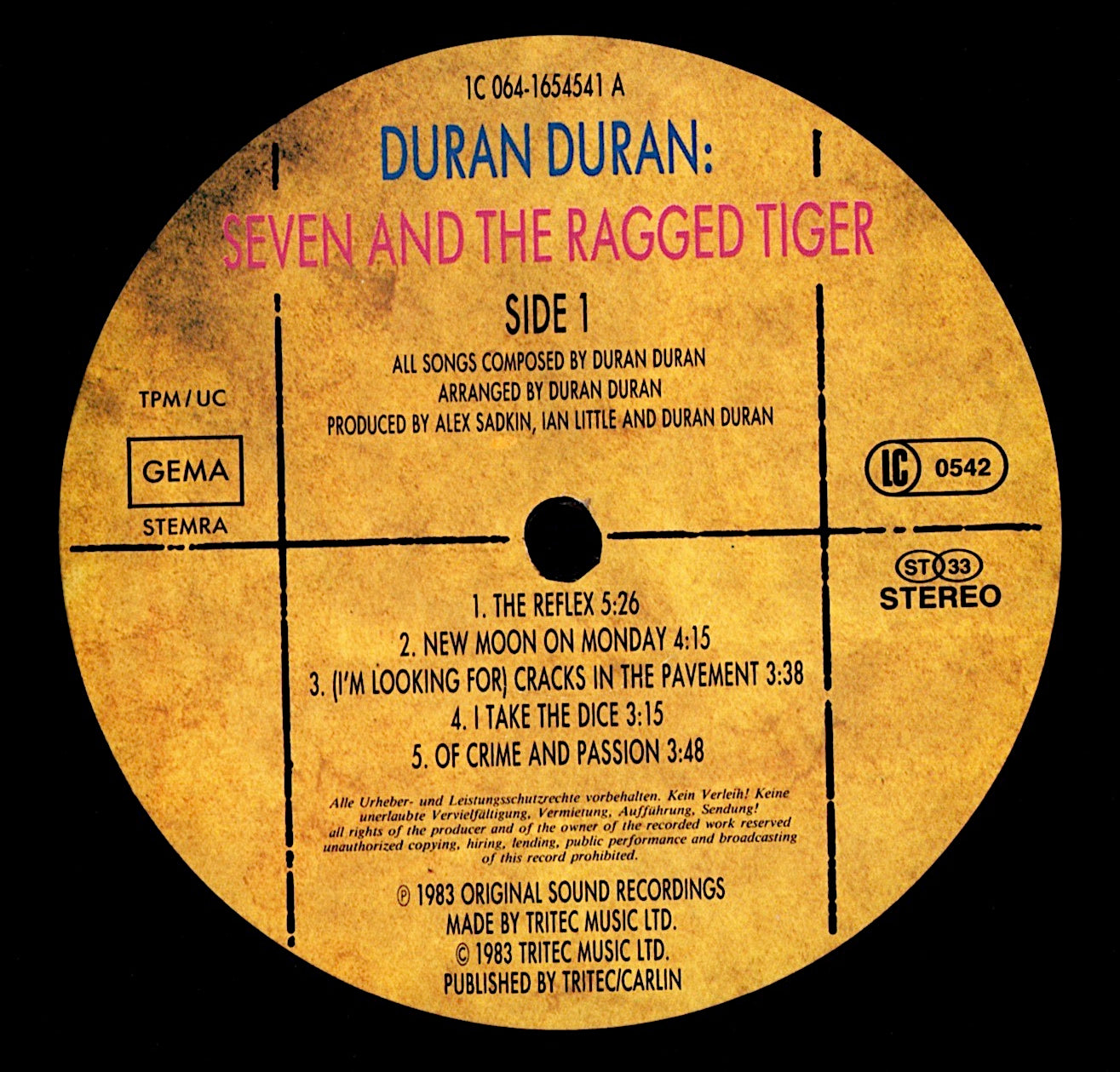 Duran Duran – Seven And The Ragged Tiger (Vinyl LP | EU Original | 1983)