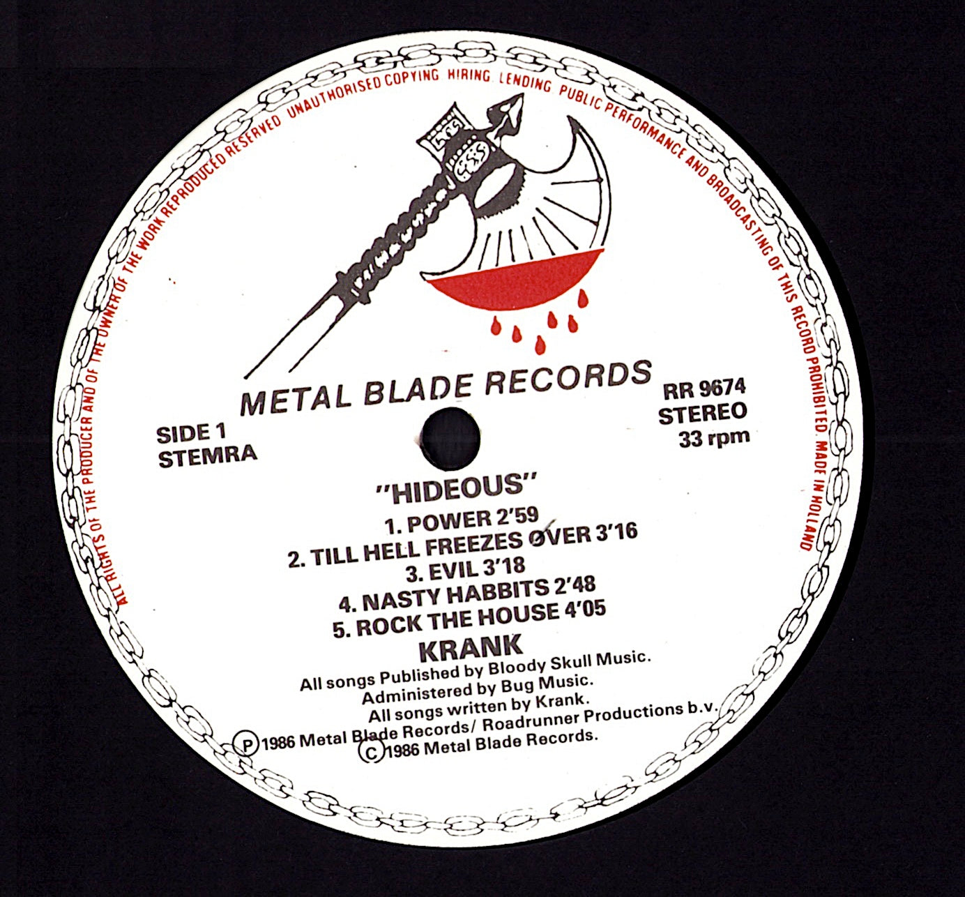 Heavy Load - Stronger Than Evil Vinyl LP | Scandinavian Original | 1983 Kopie Kopie Kopie