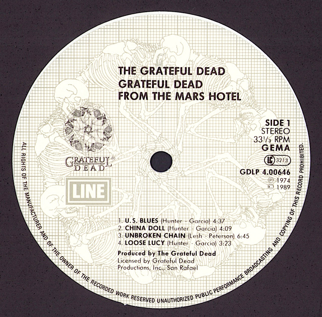 Grateful Dead - From The Mars Hotel White Vinyl LP