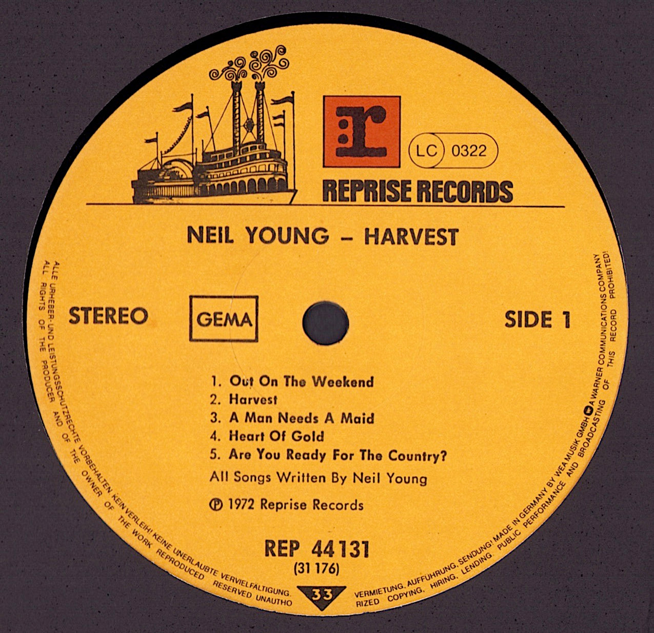 Neil Young - Harvest Vinyl LP