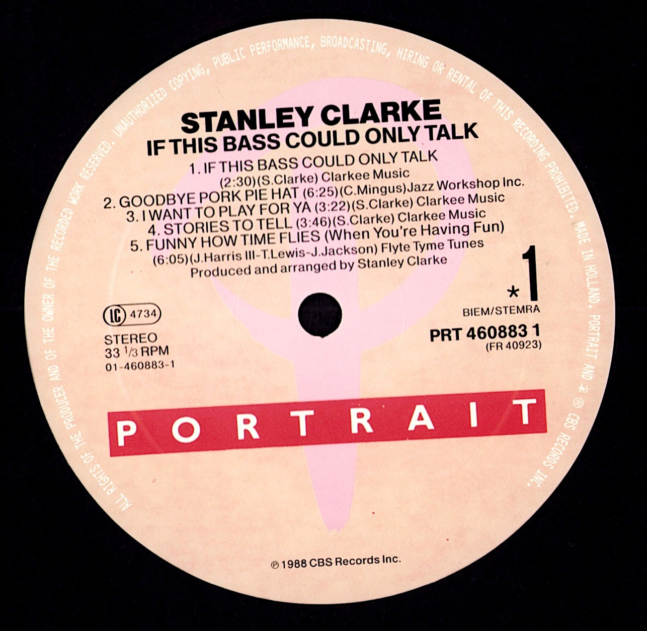 Stanley Clarke - Hideaway Vinyl LP | EU Original | 1986 Kopie