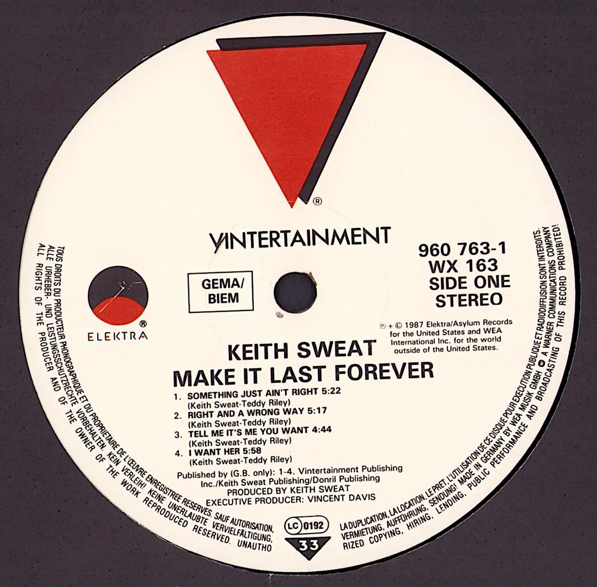 Keith Sweat - Make It Last Forever Vinyl LP | EU Original | 1981