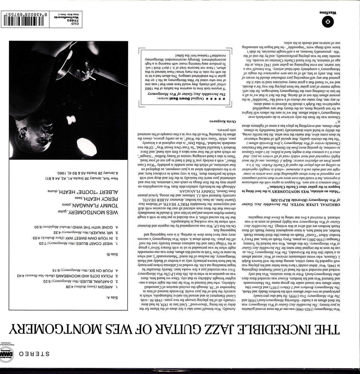 Wes Montgomery - The Incredible Jazz Guitar Of Wes Montgomery (Vinyl LP | EU Reissue | 2011 | Limited Edition | 180 Gram)