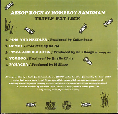 Aesop Rock & Homeboy Sandman – Triple Fat Lice Vinyl 12" EP