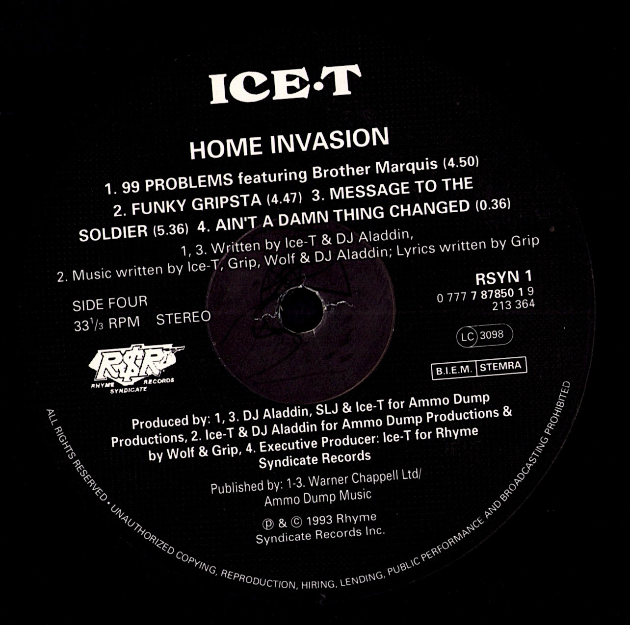 Ice-T - Home Invasion (2x Vinyl LP | UK & EU Original | 1993)