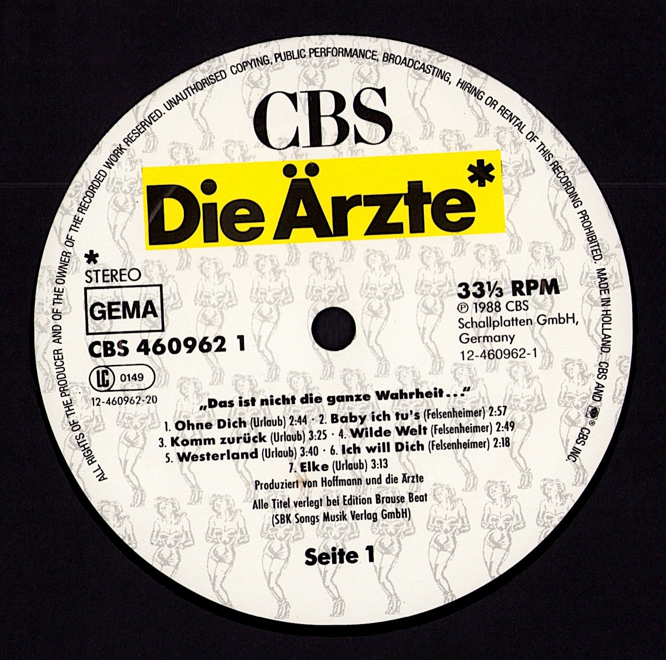 Die Ärzte ‎- Das Ist Nicht Die Ganze Wahrheit... Vinyl LP