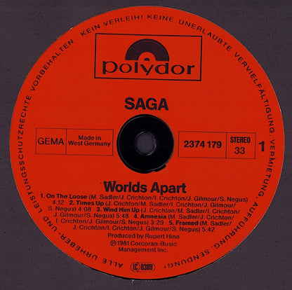 Saga – Worlds Apart Vinyl LP