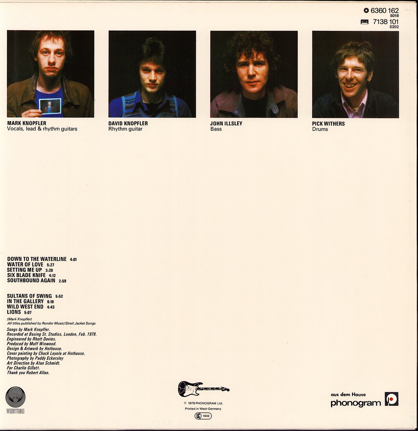 Dire Straits ‎- Dire Straits Vinyl LP