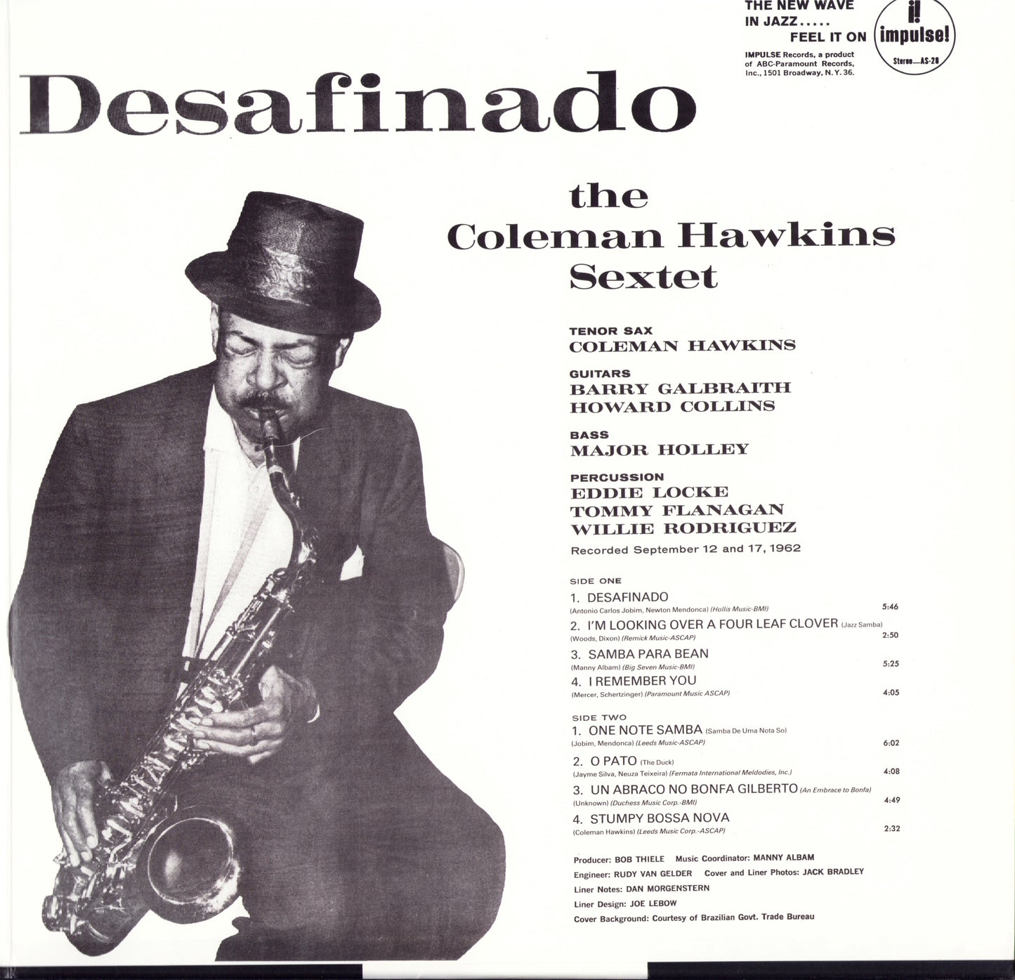 Coleman Hawkins – Desafinado Coleman Hawkins Plays Bossa Nova & Jazz Samba Vinyl LP