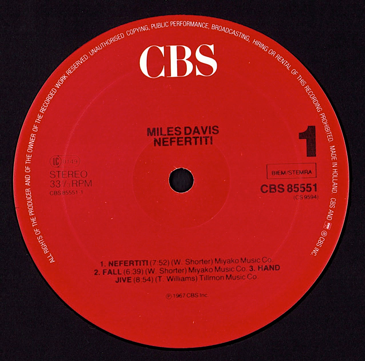Miles Davis ‎- Nefertiti Vinyl LP