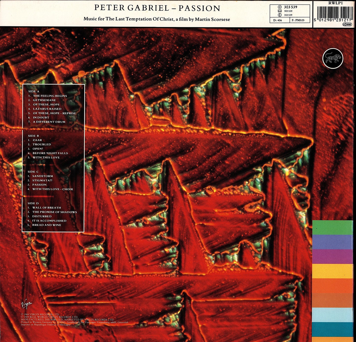 Peter Gabriel – Passion Vinyl 2LP