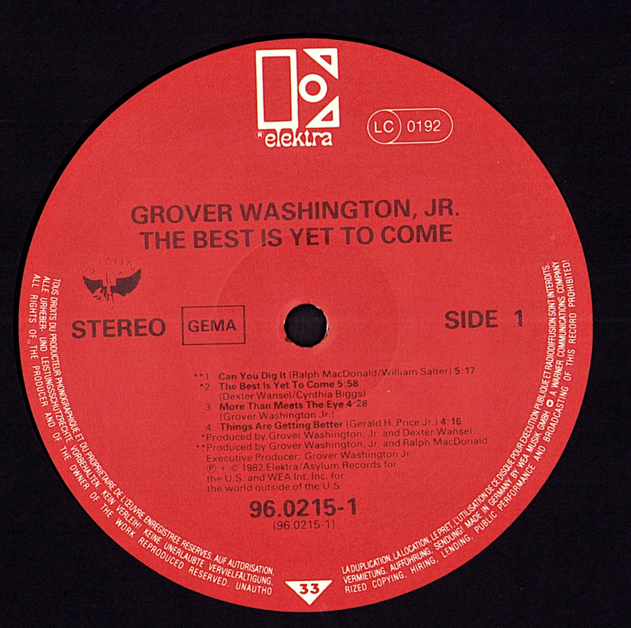 Grover Washington, Jr. – Inside Moves Vinyl LP | EU Original | 1984 Kopie