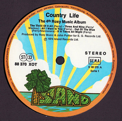 Roxy Music - Country Life The 4th Roxy Music Album Vinyl LP DE