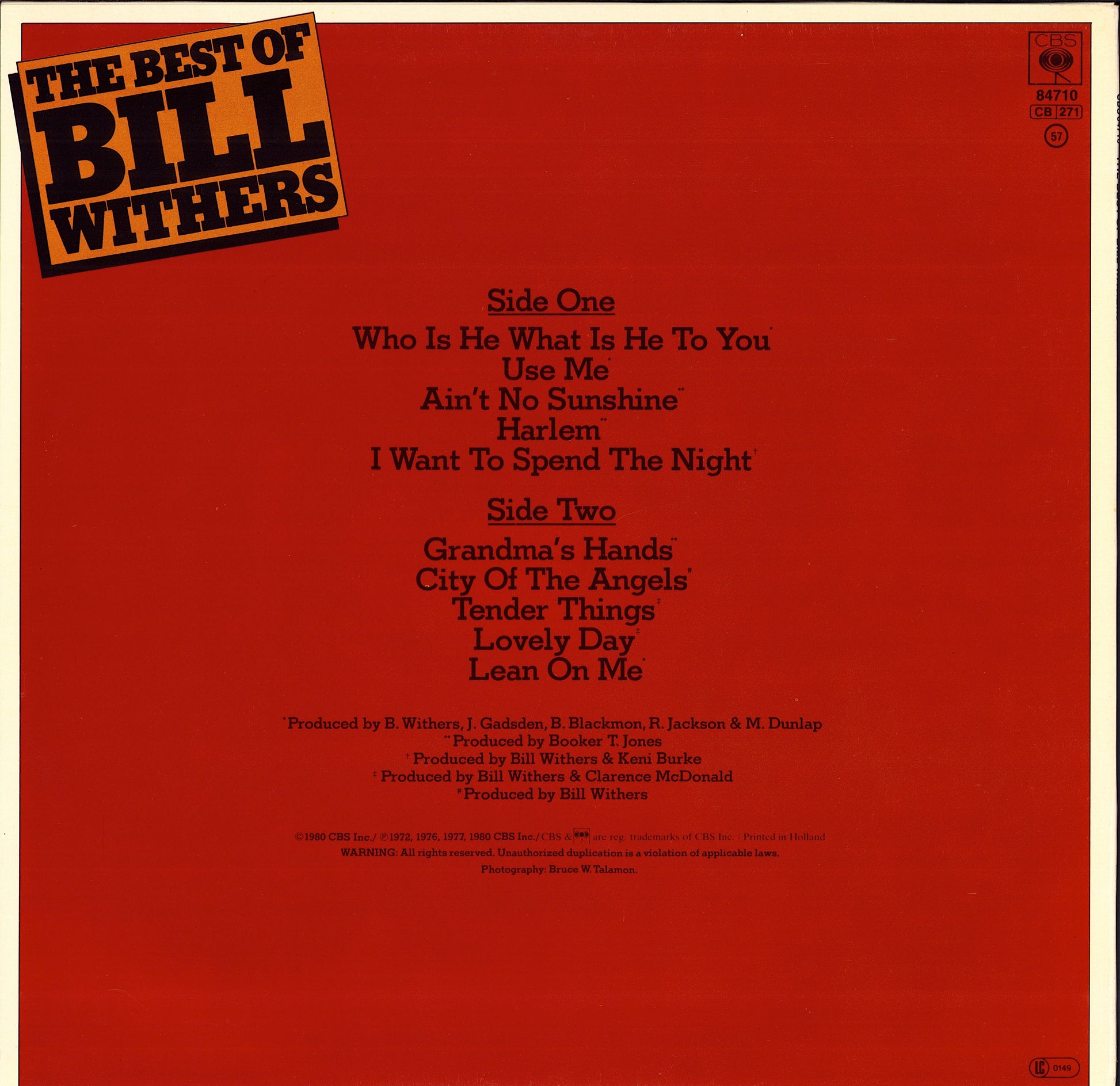 Bill Withers – The Best Of Bill Withers Vinyl LP