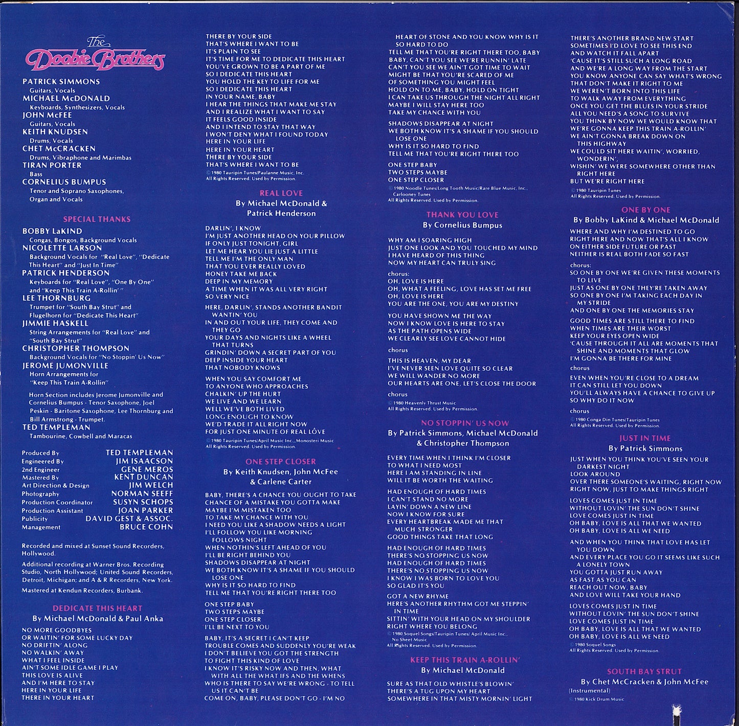 The Doobie Brothers - One Step Closer Vinyl LP