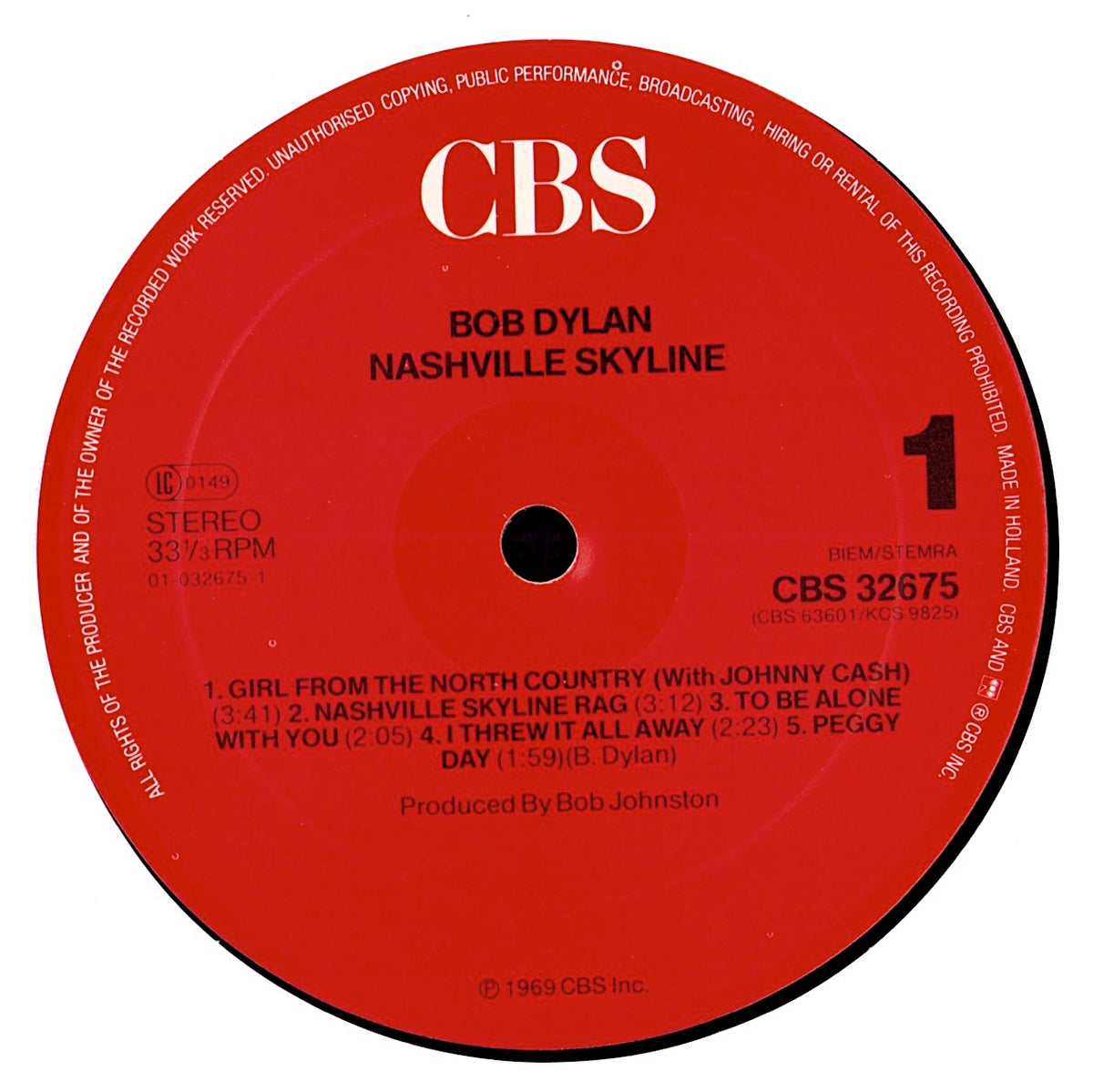 Bob Dylan - Nashville Skyline (Vinyl LP | EU Reissue)