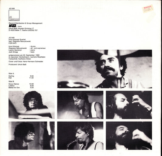 Imre Köszegi Quartet feat. Zbigniew Namysłowski – For Kati Vinyl LP, DE Original Kopie