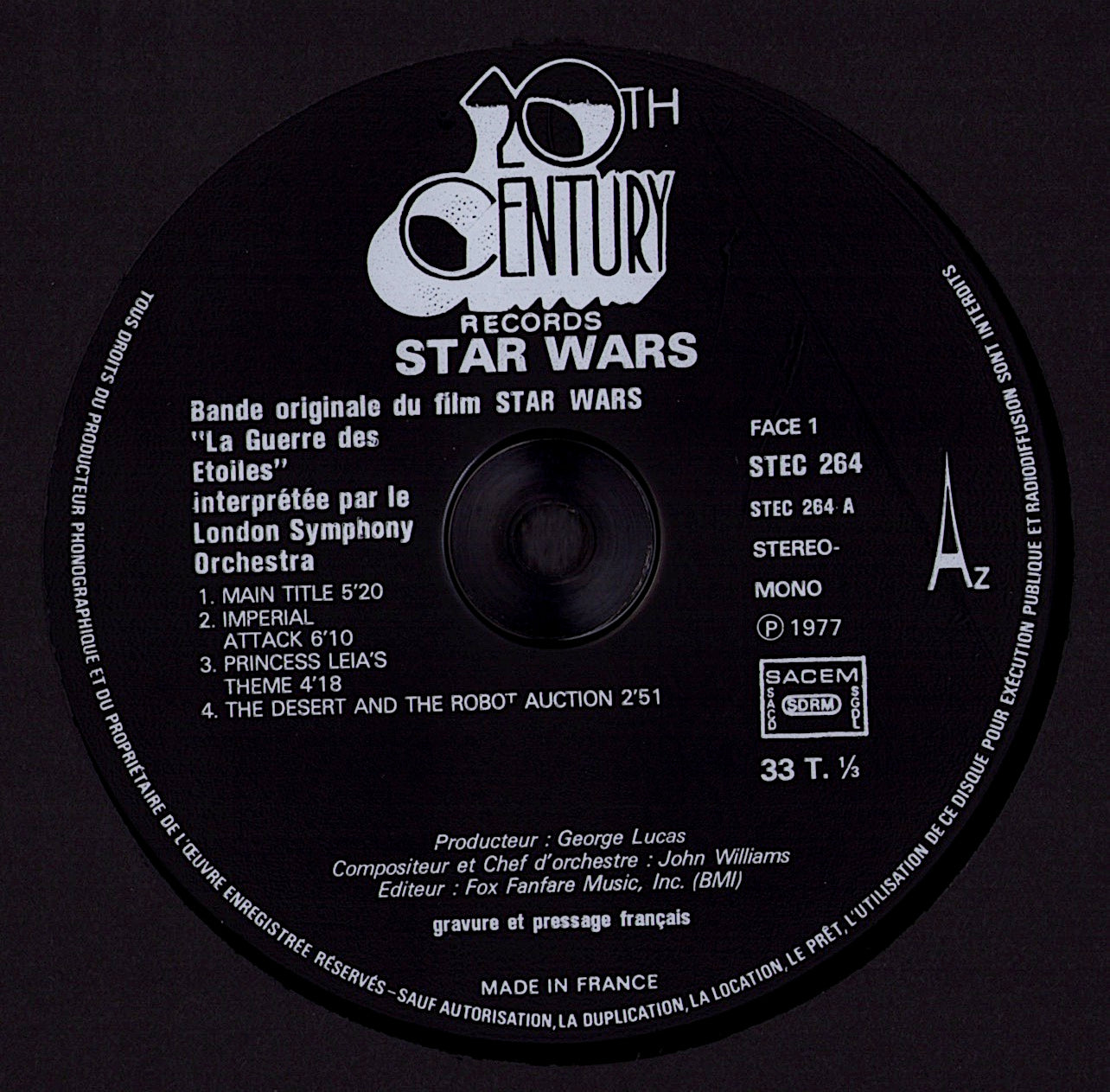 John Williams - The London Symphony Orchestra ‎- "Star Wars" Vinyl 2LP + Poster