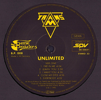 Trans Am - Unlimited Vinyl LP