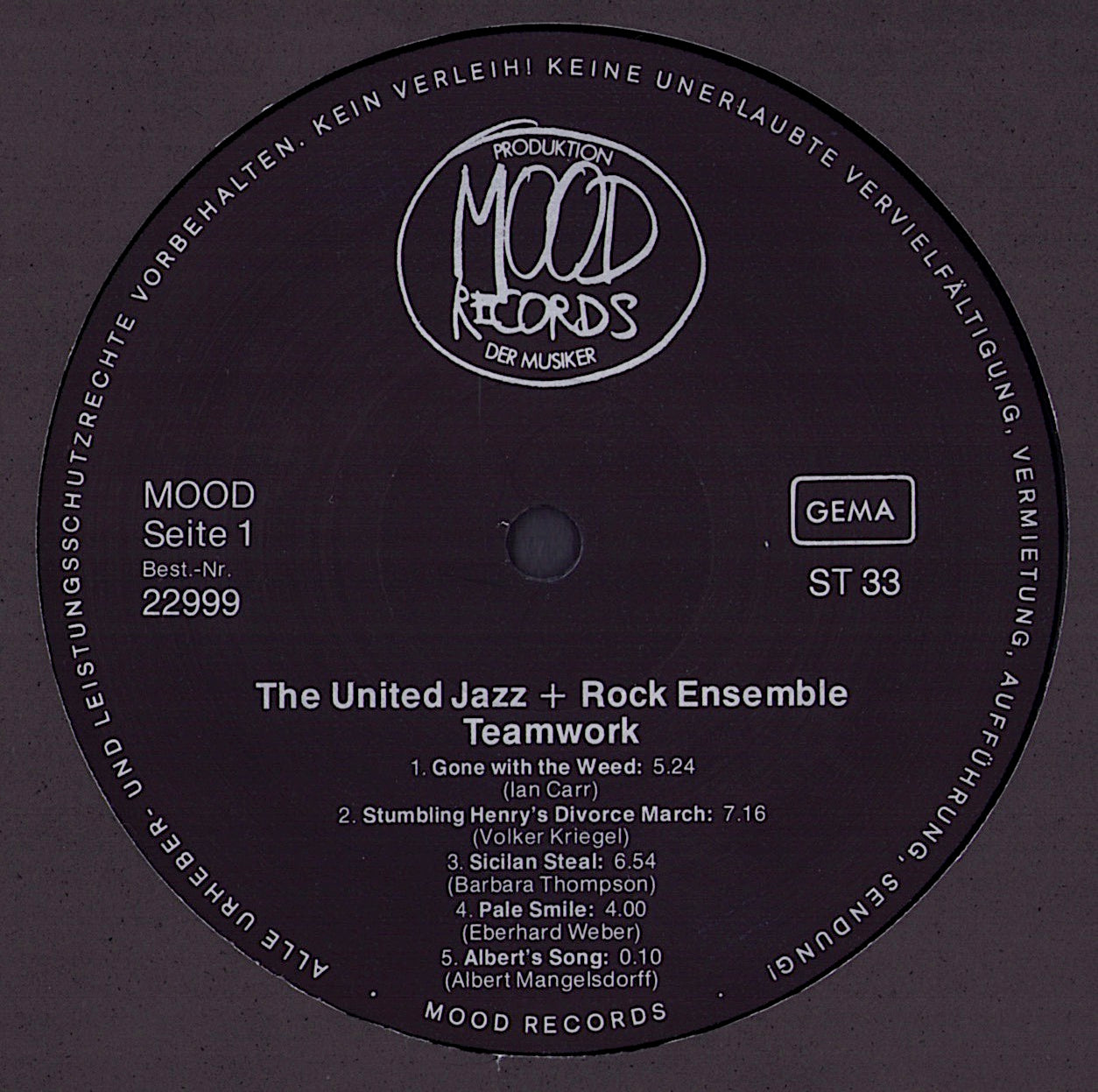 The United Jazz+Rock Ensemble - Teamwork