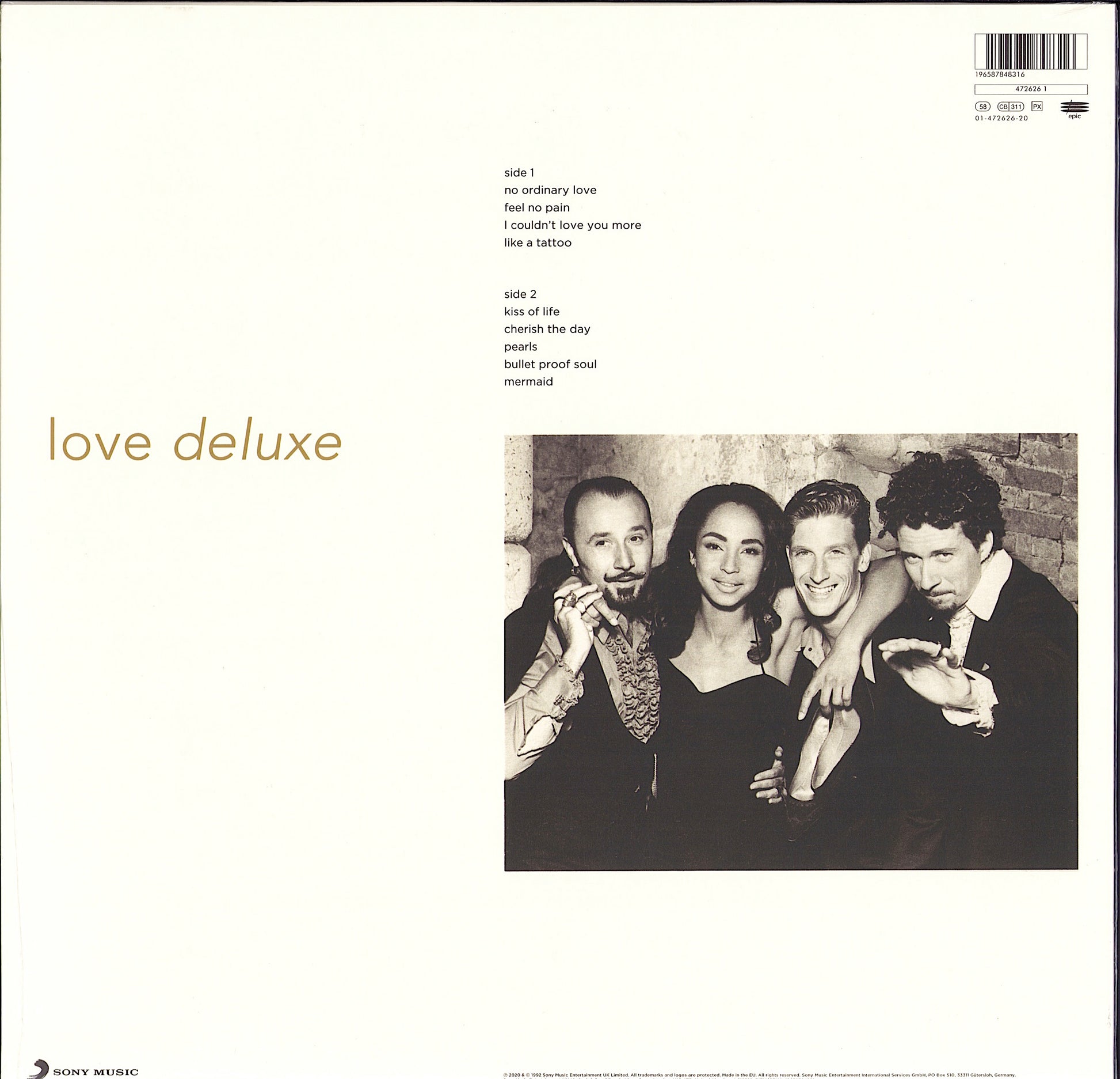 Sade ‎– Love Deluxe Vinyl LP