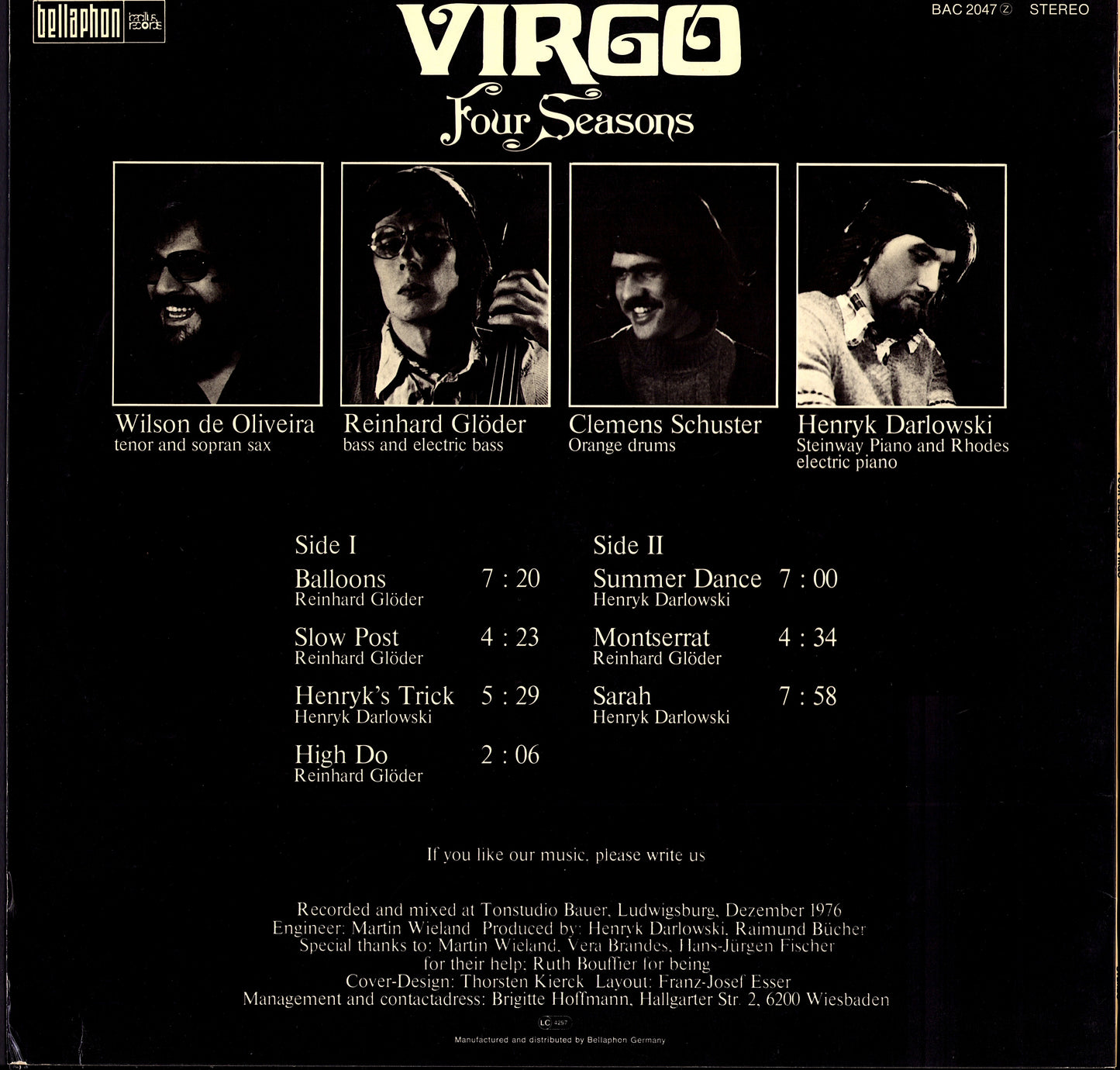 Virgo – Four Seasons Vinyl LP