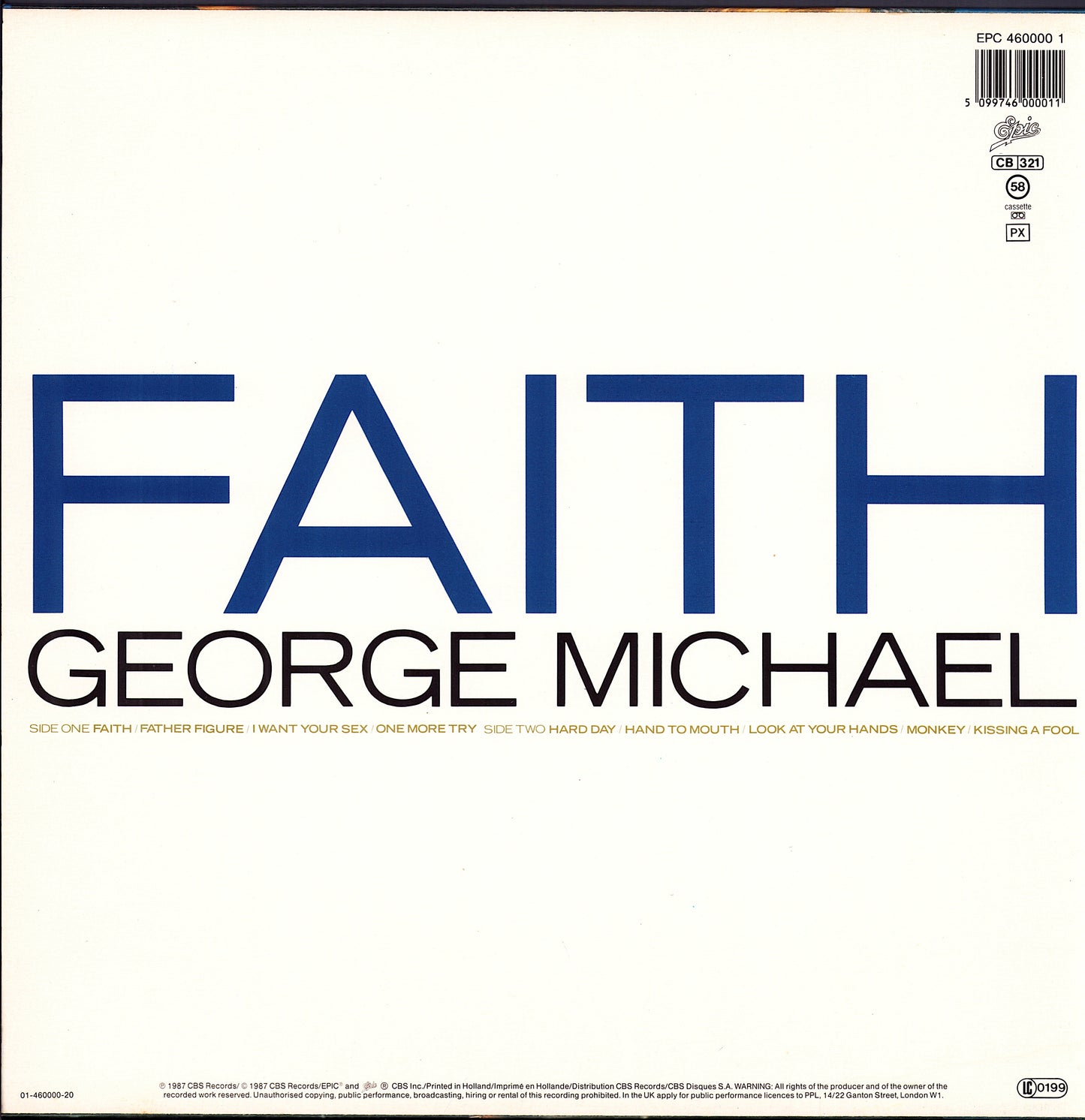 George Michael ‎- Faith Vinyl LP