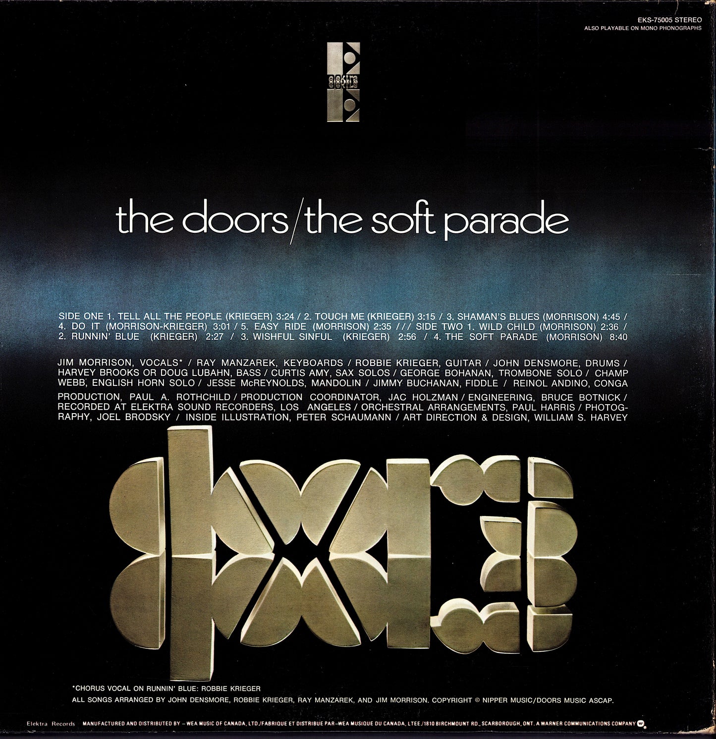 The Doors – The Soft Parade Vinyl LP