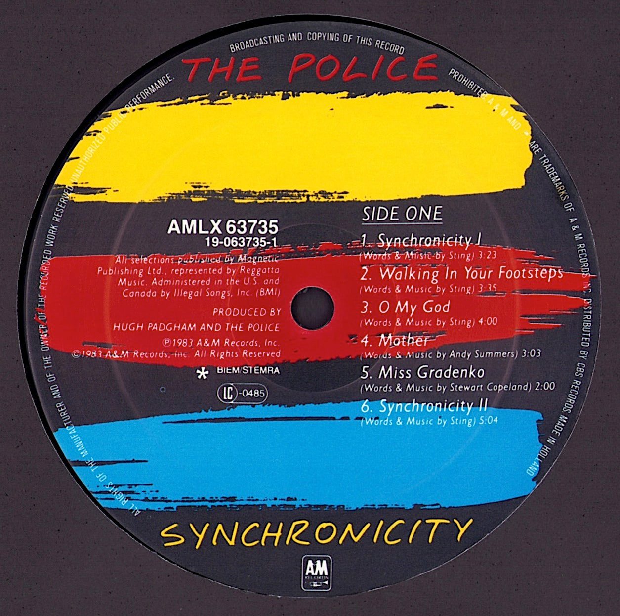 The Police ‎- Synchronicity Vinyl LP