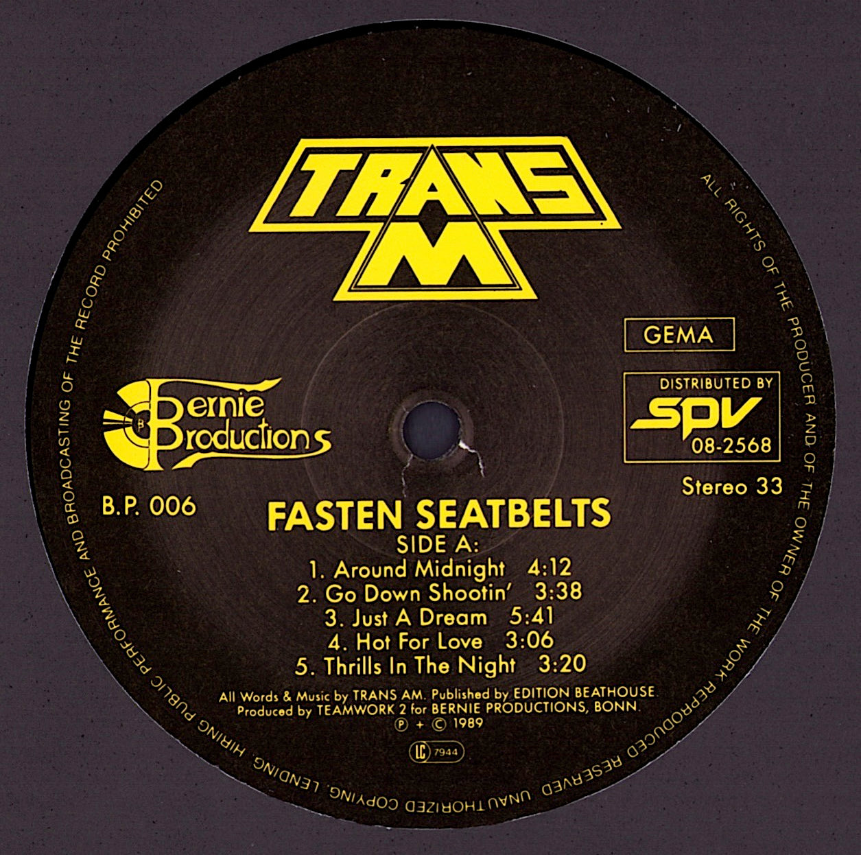 Trans Am - Fasten Seatbelts Vinyl LP