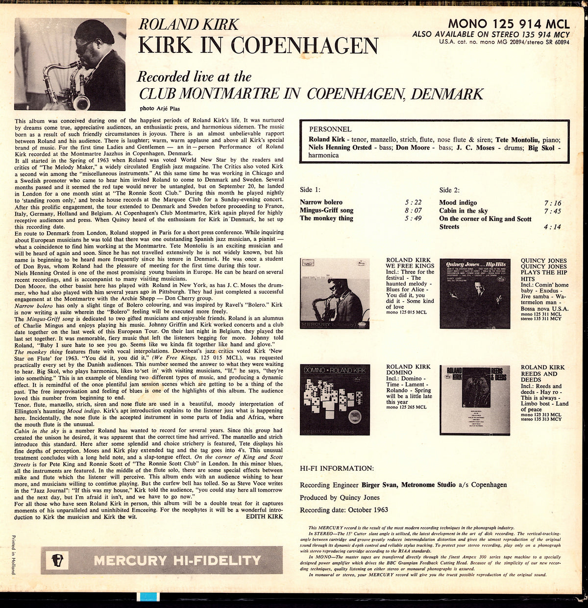 The John Coltrane Quartet - Africa/Brass Mono Vinyl LP | Philips Germany | 1961 Kopie