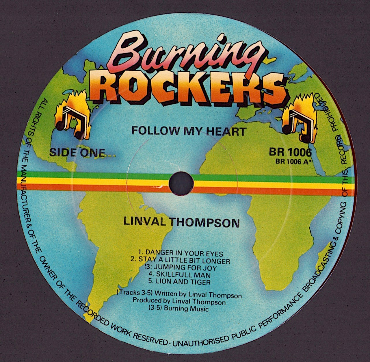 Linval Thompson - Follow My Heart Red Vinyl LP