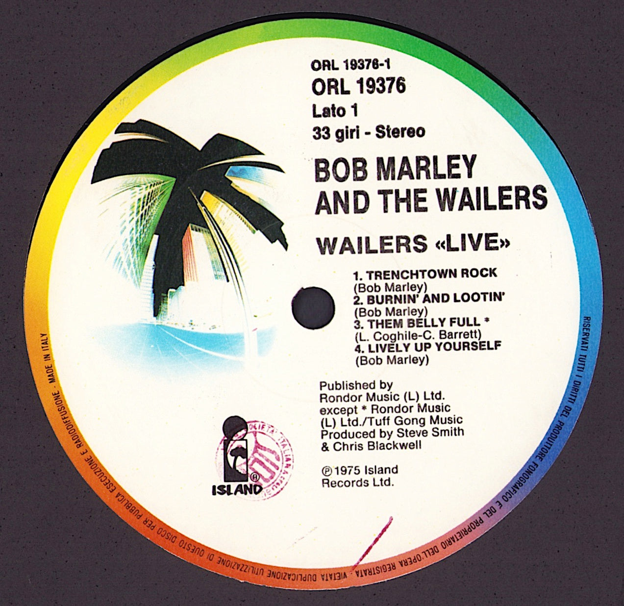 Bob Marley And The Wailers ‎– Live! Vinyl LP + Poster