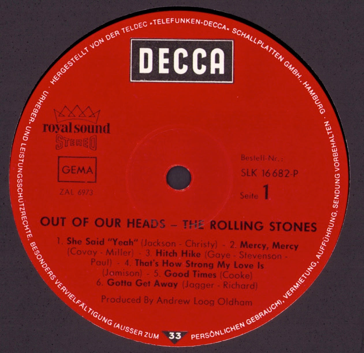 The Rolling Stones ‎- Out Of Our Heads Vinyl LP