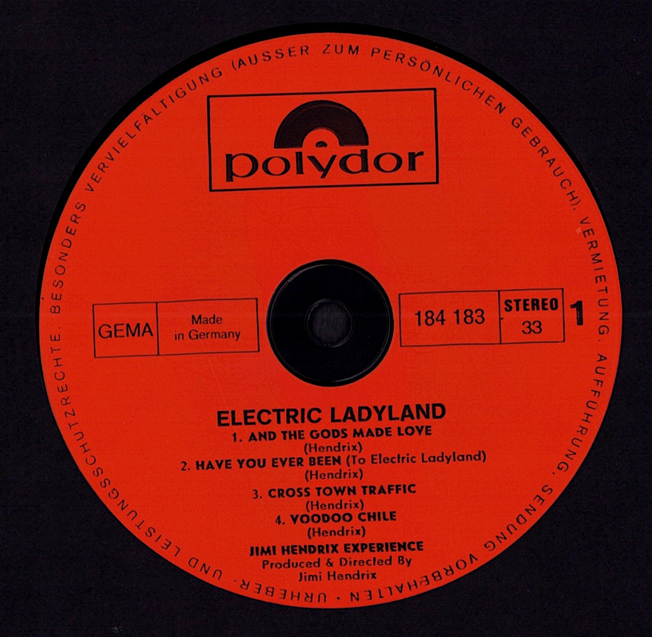 The Jimi Hendrix Experience – Electric Ladyland Vinyl 2LP | DE Reissue | Gatefold Kopie