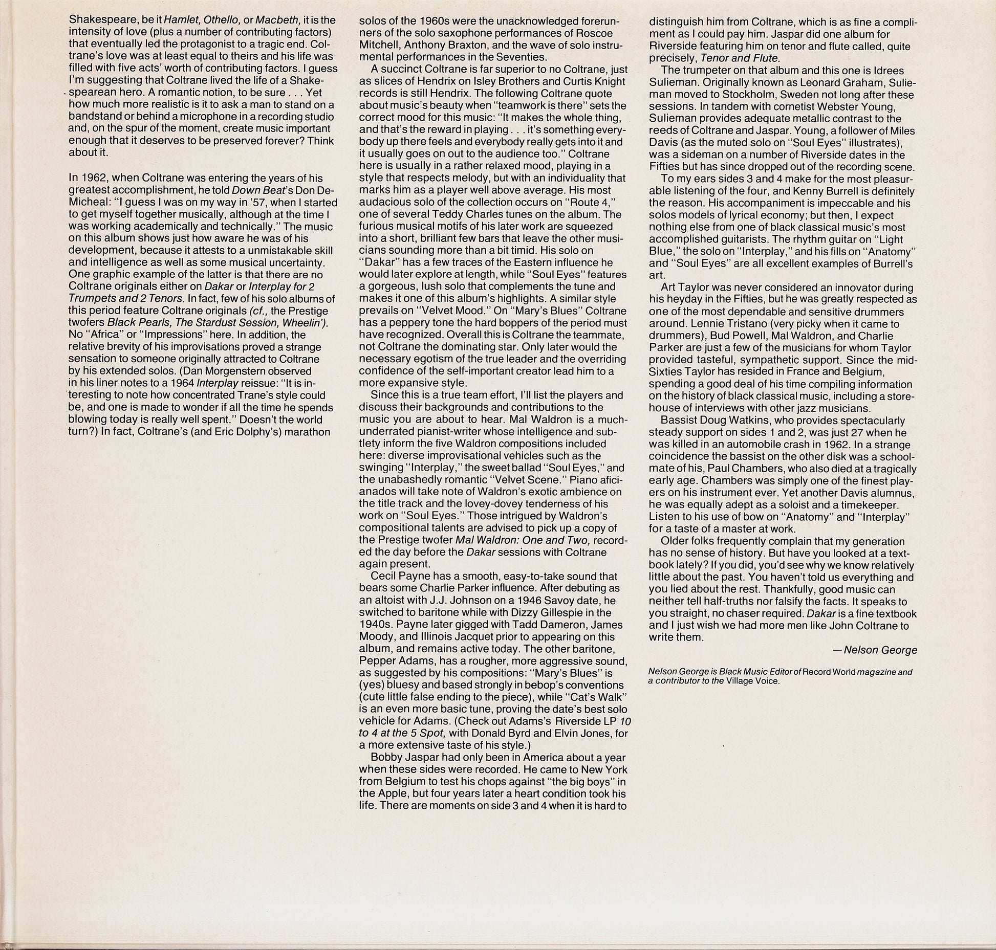 John Coltrane ‎- Dakar Vinyl 2LP